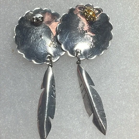 Native american earrings sterling silver - Picture 4 of 5